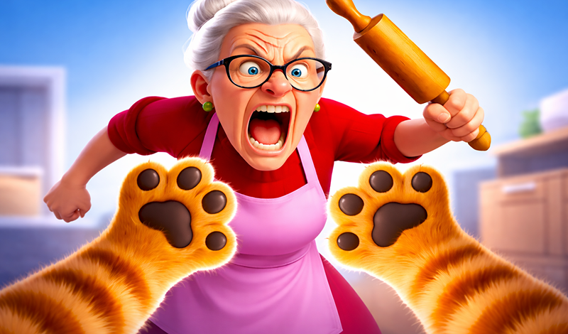 Обложка игры «Кот-Шалун: Разгроми Дом»